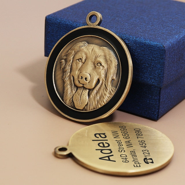Personalized Dog ID Tags by Style's Bug - Style's Bug Golden Retriever