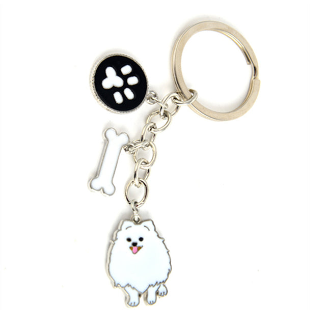 Pomeranian keychains by Style's bug (2pcs pack) - Style's Bug White