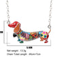 Colorful Dachshund necklaces by Style's Bug - Style's Bug