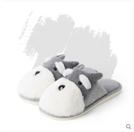 Schnauzer shoes by Style's Bug - Style's Bug Grey slippers / 5.5