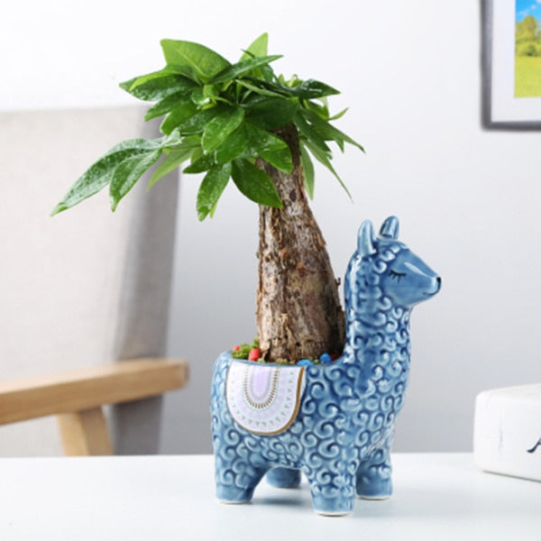 Alpaca Flower Pots by Style's Bug - Style's Bug B - Blue