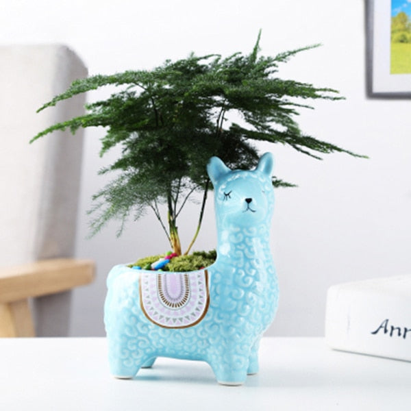 Alpaca Flower Pots by Style's Bug - Style's Bug A - Light Blue