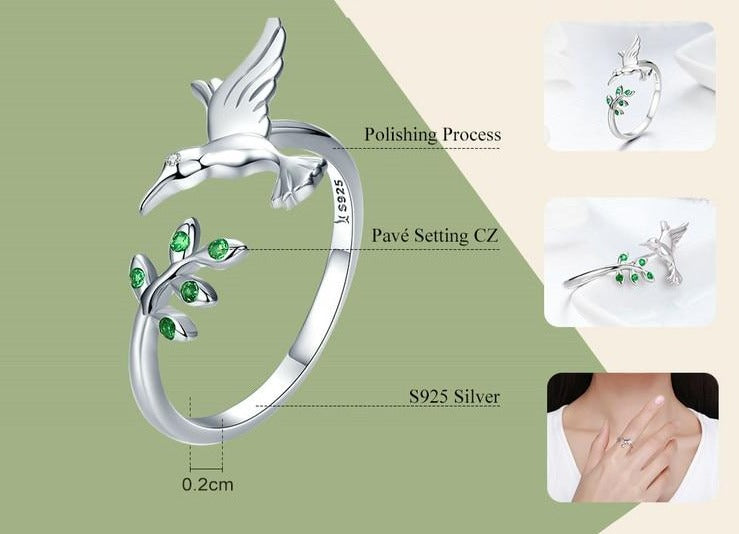 Flying Hummingbird ring by Style's Bug - Style's Bug
