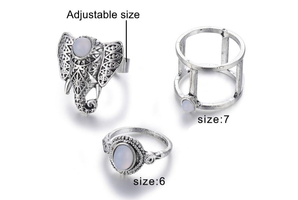 Tusker ring set by Style's Bug (3pcs set) - Style's Bug