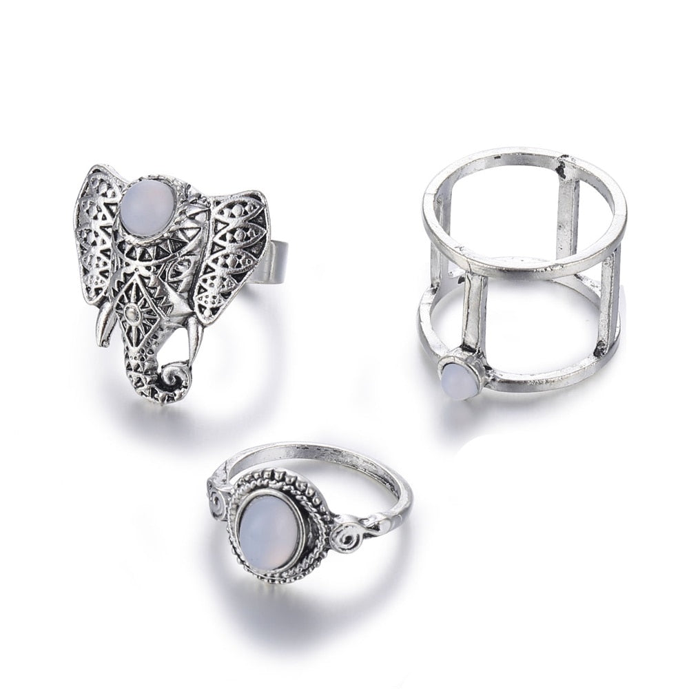 Tusker ring set by Style's Bug (3pcs set) - Style's Bug