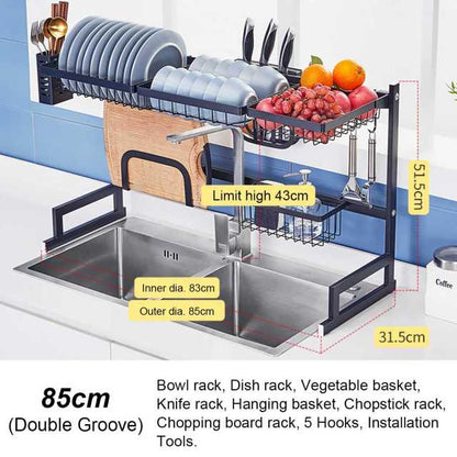Stainless Steel sink Shelf Organizer - Style's Bug 85cm