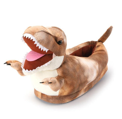 Dinosaur slippers by Style's Bug - Style's Bug T-rex - Brown / 9.5