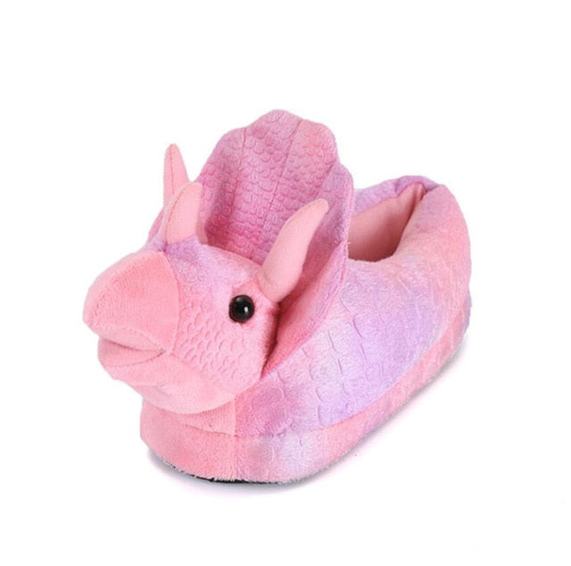 Dinosaur slippers by Style's Bug - Style's Bug Triceratops - Pink / 8