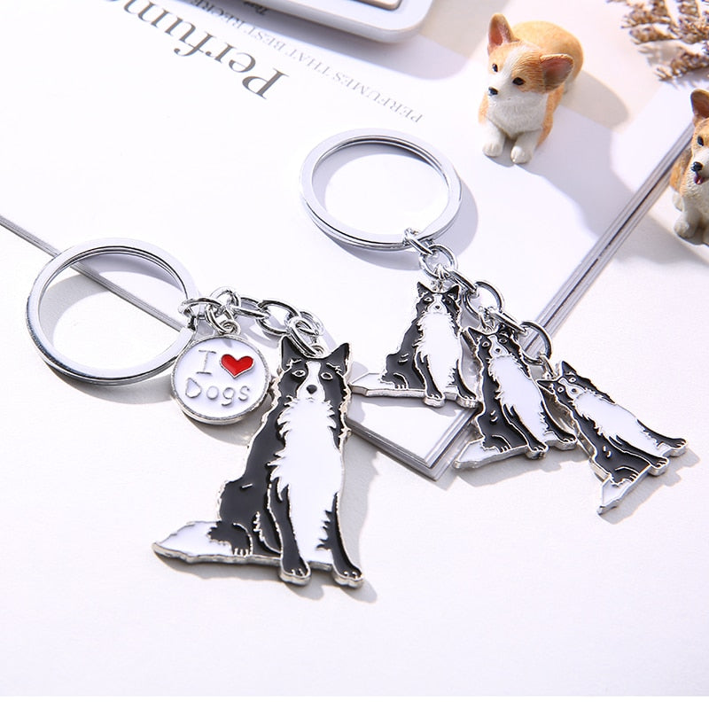 Border collie Keychains (2pcs pack) - Style's Bug