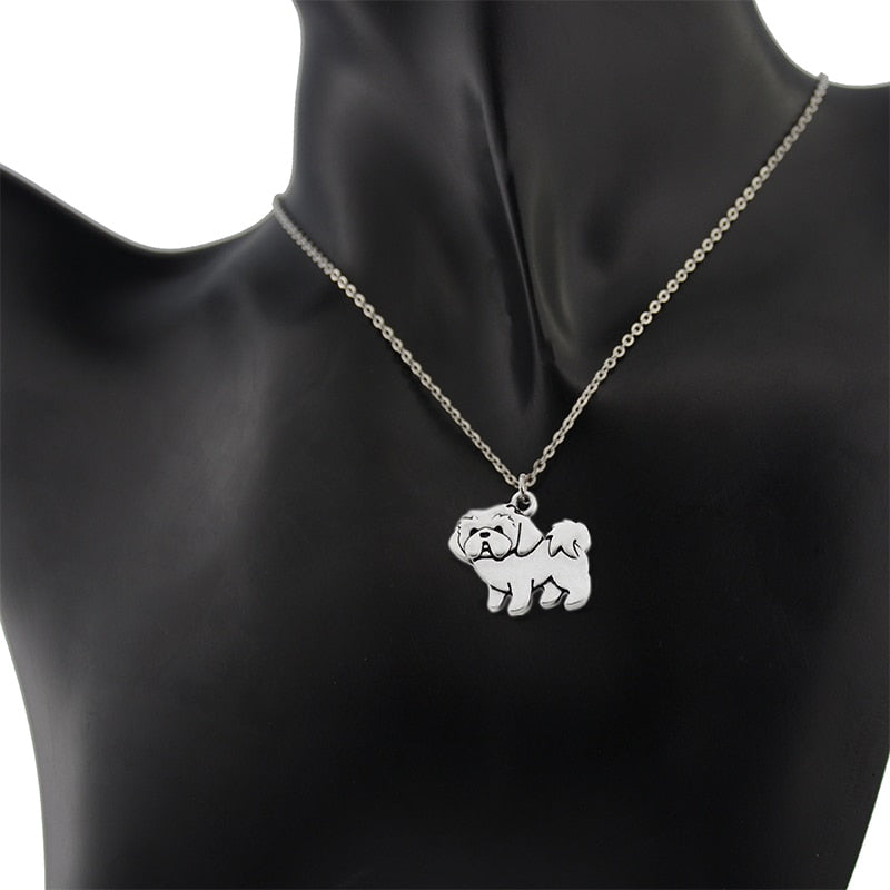 Vintage Shih Tzu necklace (2pcs pack) - Style's Bug Default Title