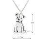 Sitting Pitbull dog necklace by Style's Bug - Style's Bug