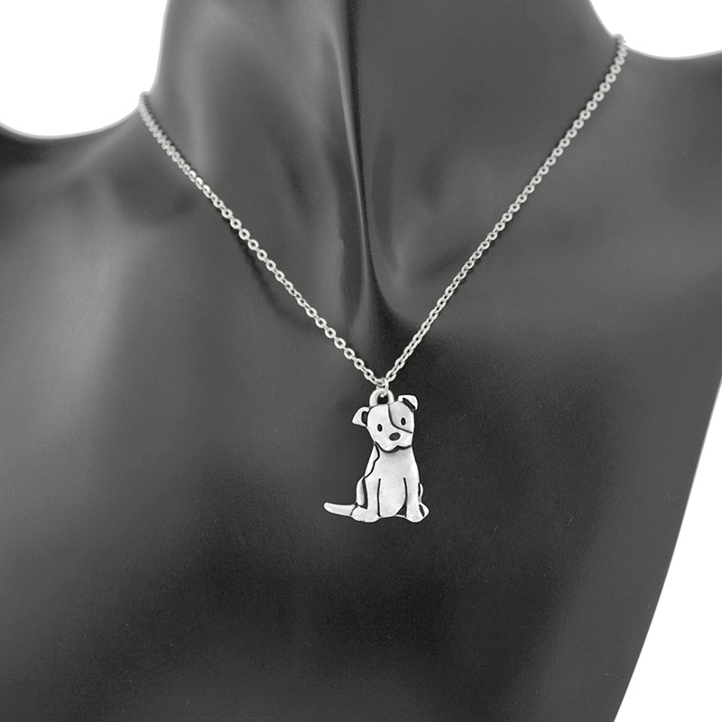 Sitting Pitbull dog necklace by Style's Bug - Style's Bug