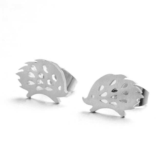 Hedgehog Earrings by Style's Bug - Style's Bug Silver