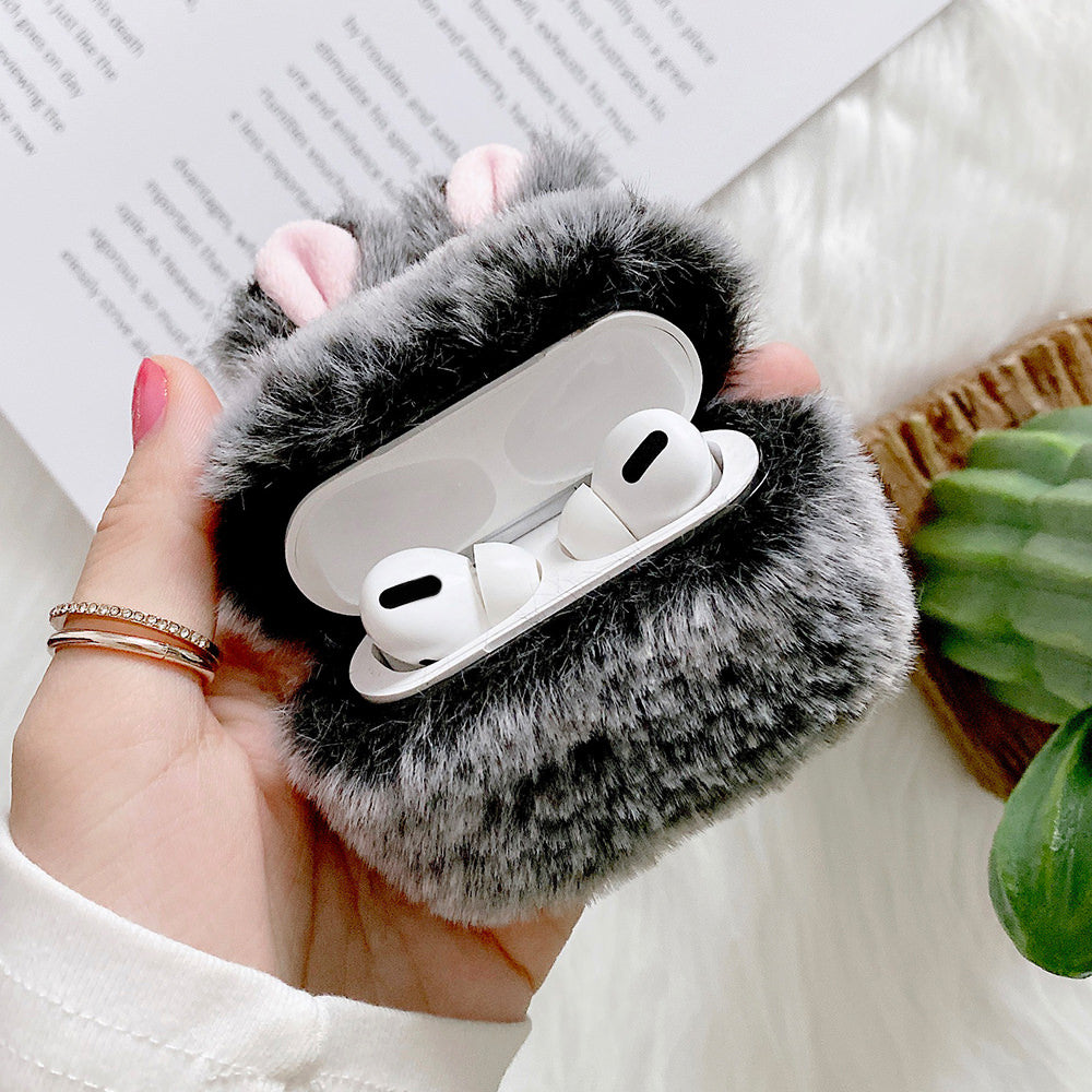 Fluffy Bunny Airpod cases by SB - Style's Bug