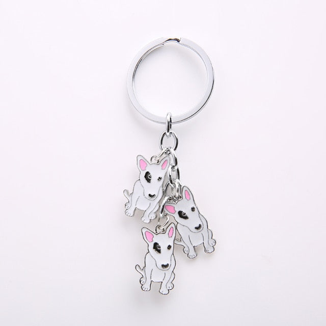 Bull Terrier keychains by Style's Bug (2pcs pack) - Style's Bug Three puppies