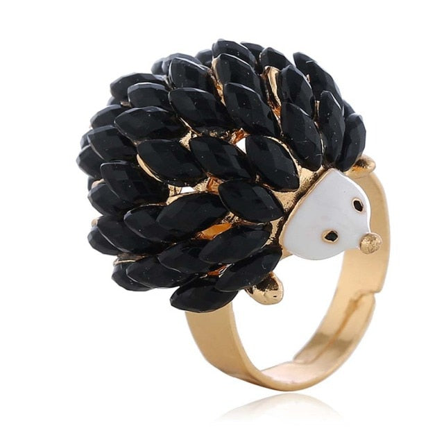Realistic Hedgehog Rings by Style's Bug (2pcs pack) - Style's Bug Black