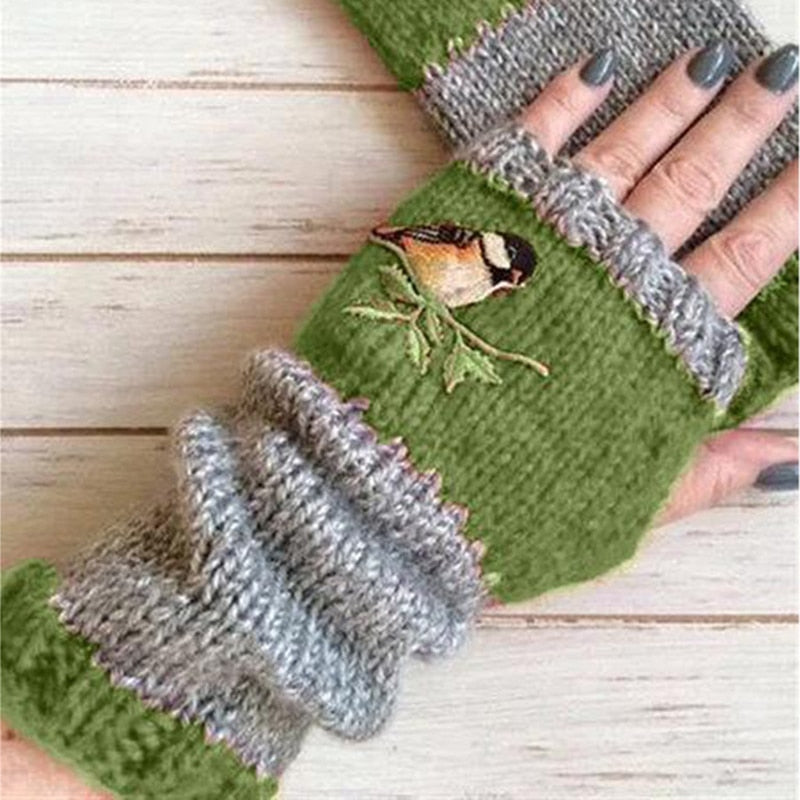 Hand knitted Bird Mittens by Style's Bug - Style's Bug