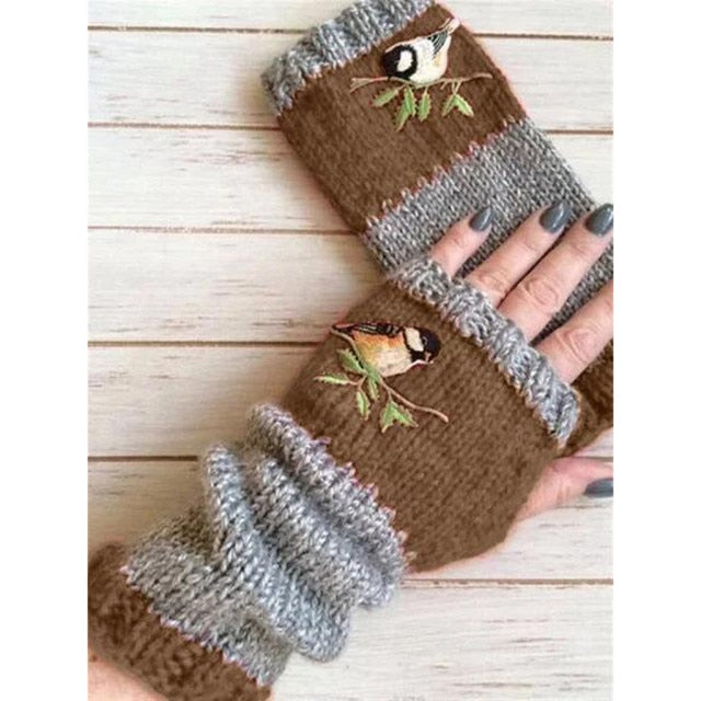 Hand knitted Bird Mittens by Style's Bug - Style's Bug Coffee