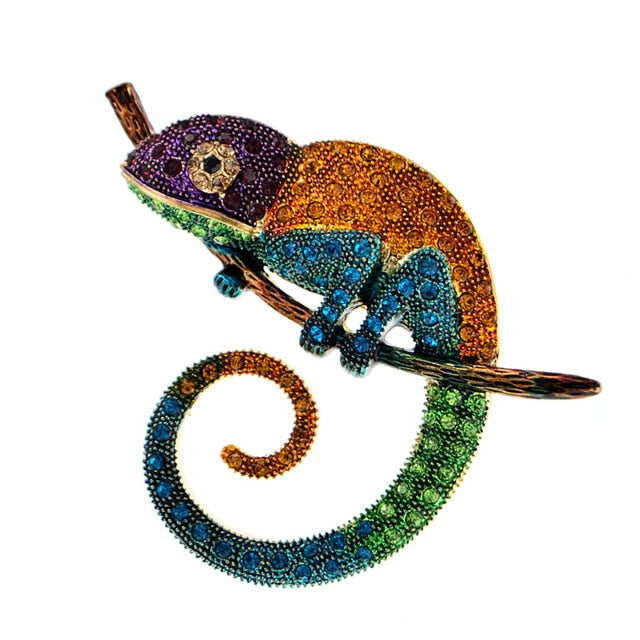 Chameleon Brooches by Style's Bug (2pcs pack) - Style's Bug orange