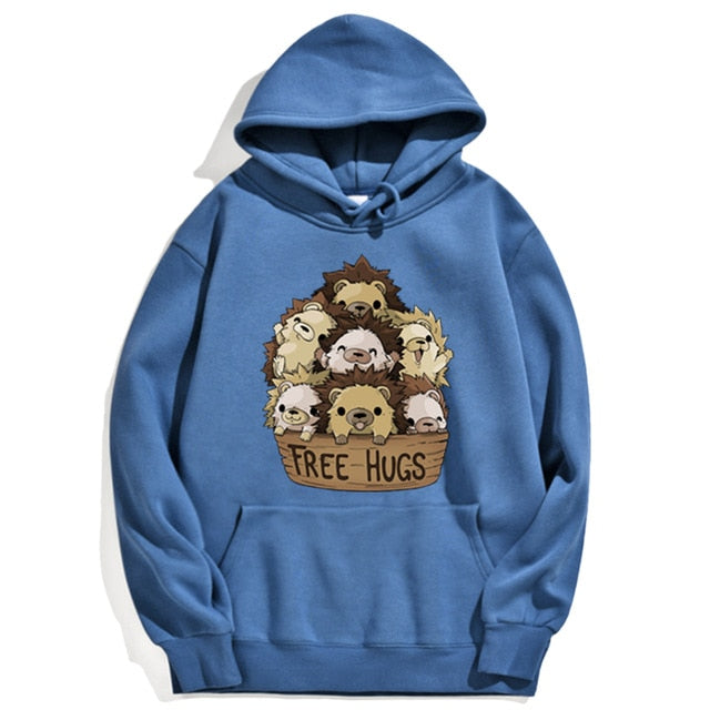 Hedgehog Hugs Hoodie - Style's Bug Haze blue / XXL