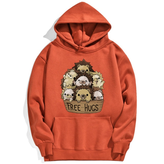 Hedgehog Hugs Hoodie - Style's Bug Brick red / XXL