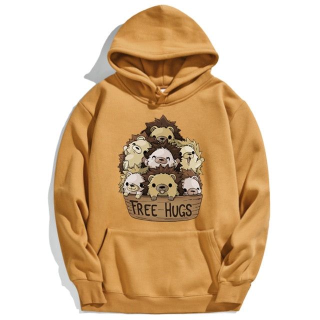 Hedgehog Hugs Hoodie - Style's Bug Khaki / XXL