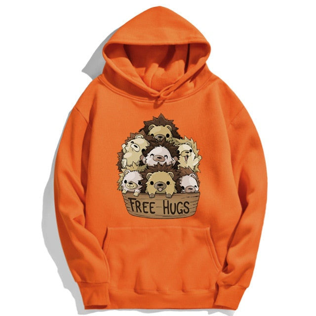 Hedgehog Hugs Hoodie - Style's Bug Orange / XXL