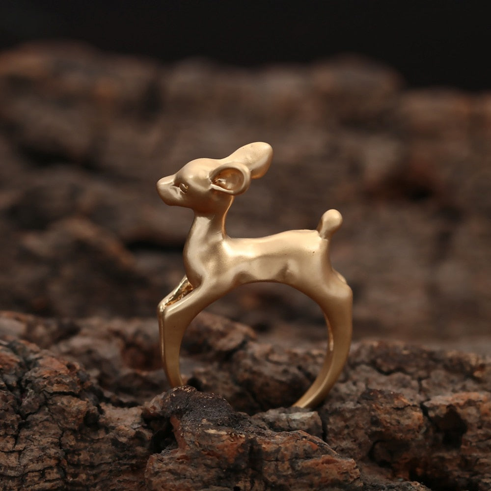 Golden Deer ring by Style's Bug - Style's Bug