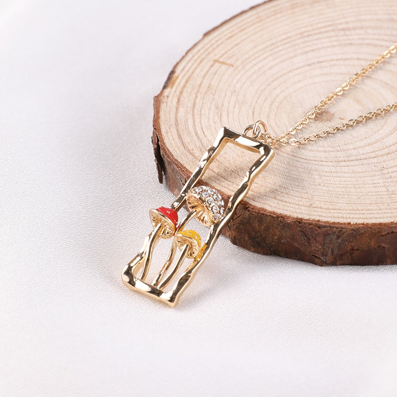 The Mushroom Trio Necklace by Style's Bug - Style's Bug