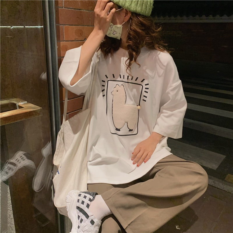Llama/Alpaca Oversized T-shirt - Style's Bug
