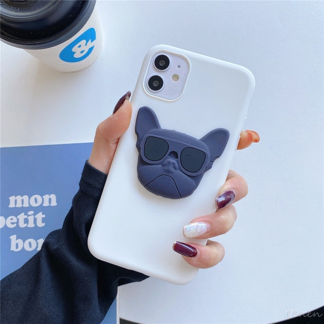 3D French bulldog Iphone cases by Style's Bug - Style's Bug White / For iPhone 14 Plus