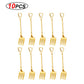 MiniShovels™- Dessert spoons ( 10 pcs pack ) - Style's Bug gold fork