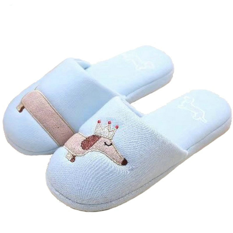 Queen Dachshund indoor slippers - Style's Bug sky blue / 6
