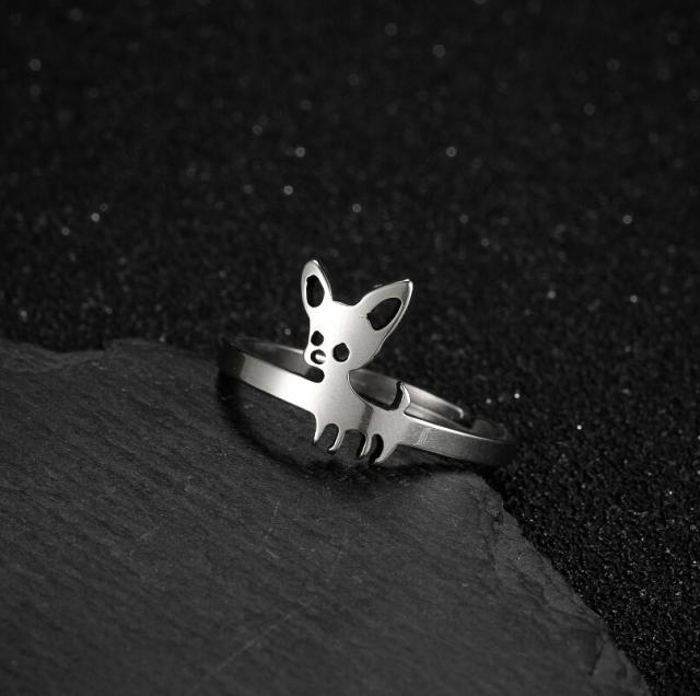 Chihuahua Ring (2pcs pack) - Style's Bug Silver