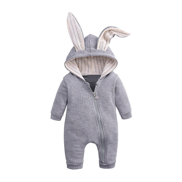 Baby Bunny Jumpsuit - Style's Bug Gray / 6-9 months