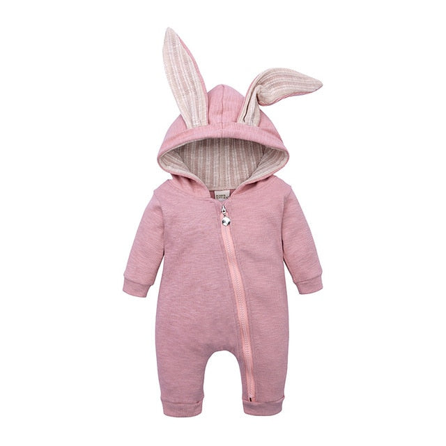 Baby Bunny Jumpsuit - Style's Bug Pink / 9-12 months