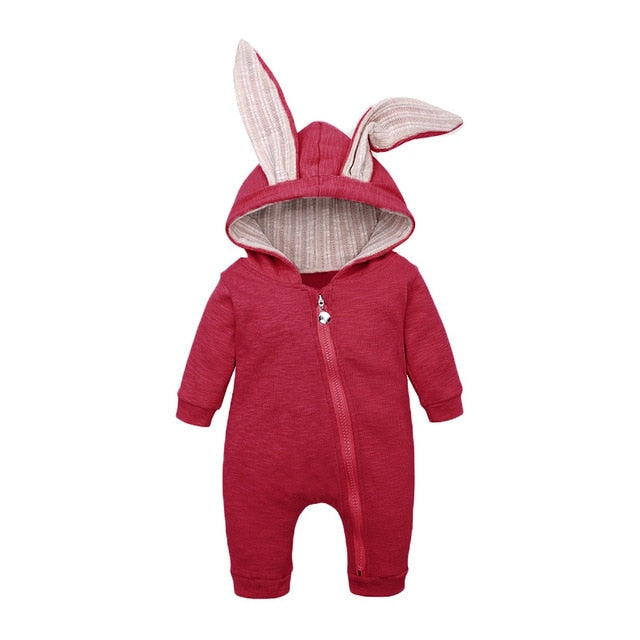 Baby Bunny Jumpsuit - Style's Bug Red / 9-12 months