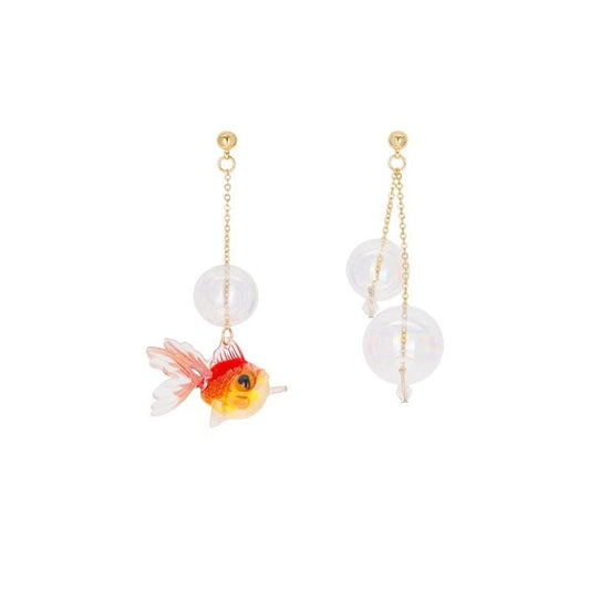 Gold Fish Dangle Earrings by Style's Bug - Style's Bug Default Title