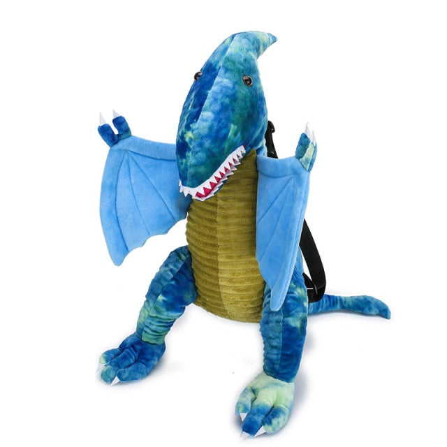 Dinosaur Backpacks by Style's Bug - Style's Bug flying dinosaur Blue