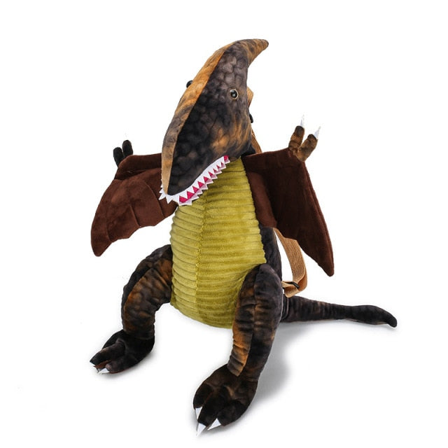 Dinosaur Backpacks by Style's Bug - Style's Bug flying dinosaur Brown