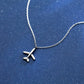Silver Airplane necklace by Style's Bug - Style's Bug