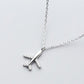Silver Airplane necklace by Style's Bug - Style's Bug