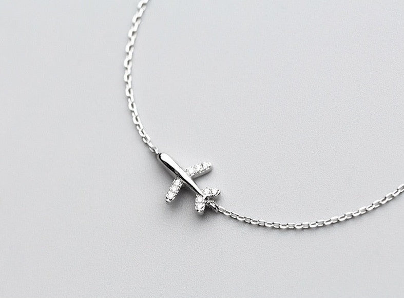 Silver Airplane bracelet by Style's Bug - Style's Bug