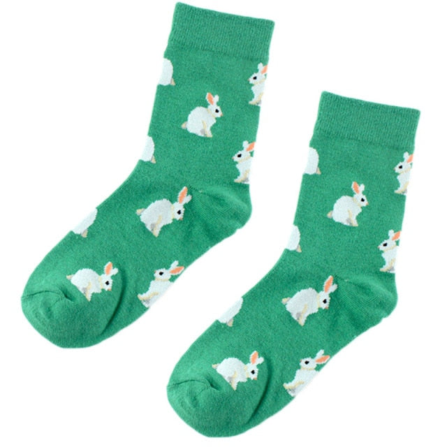 Cute animal knitted socks by Style's Bug (2 pairs pack) - Style's Bug Rabbit