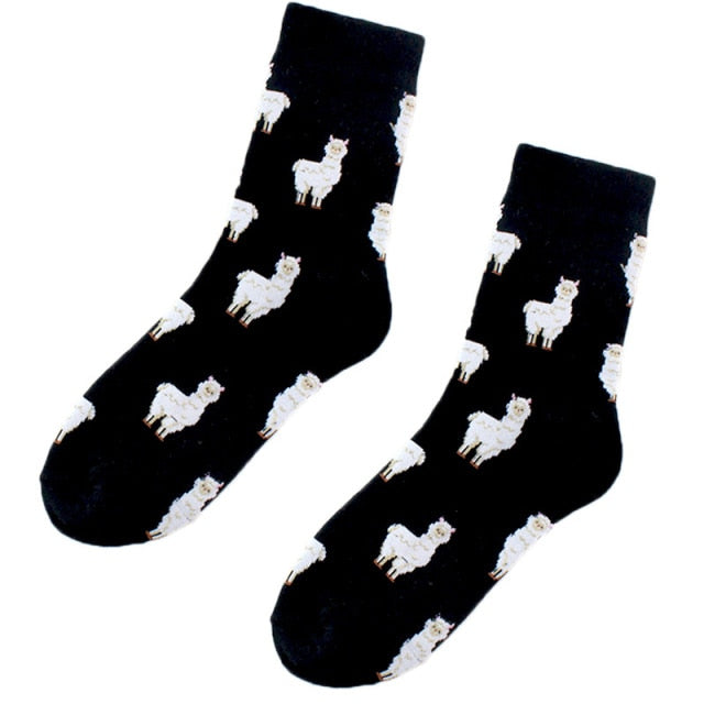 Cute animal knitted socks by Style's Bug (2 pairs pack) - Style's Bug Alpaca