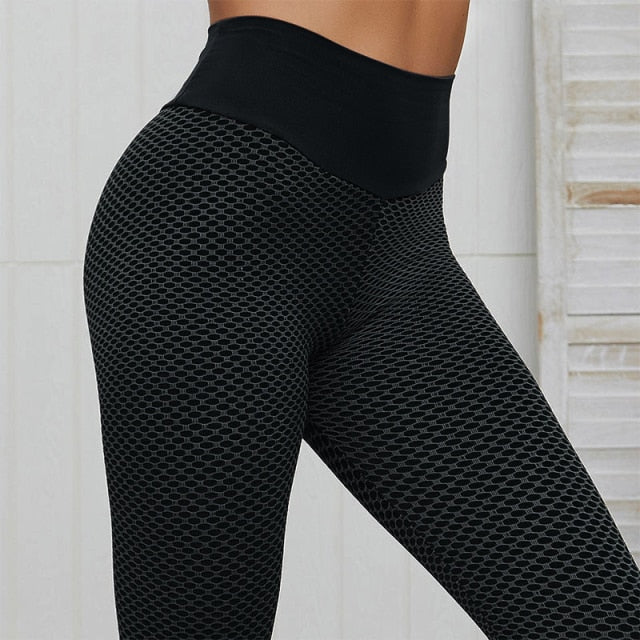 High Waist anti-cellulite Leggings by Style's Bug - Style's Bug GrayBlack / L