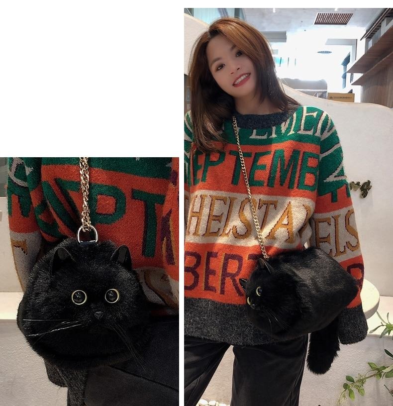 Miss. Black Queen - Realistic cat bag by Style's Bug - Style's Bug