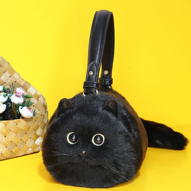 Miss. Black Queen - Realistic cat bag by Style's Bug - Style's Bug L (Most Popular)