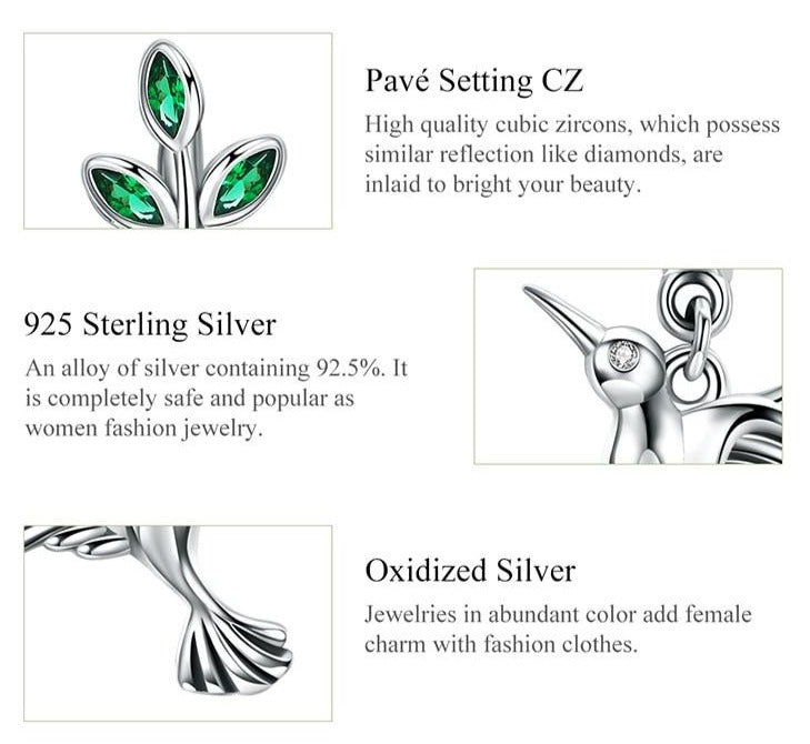 Flying Hummingbird earrings by Style's Bug - Style's Bug