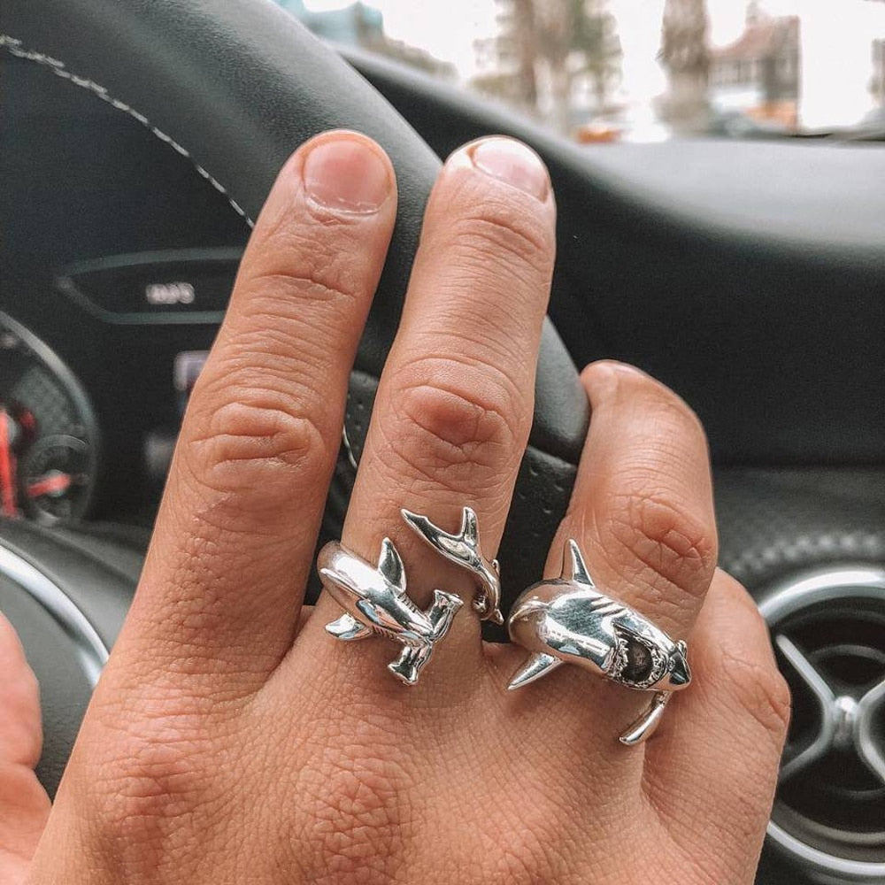 Shark rings by SB (Hammerhead + Great white) - Style's Bug